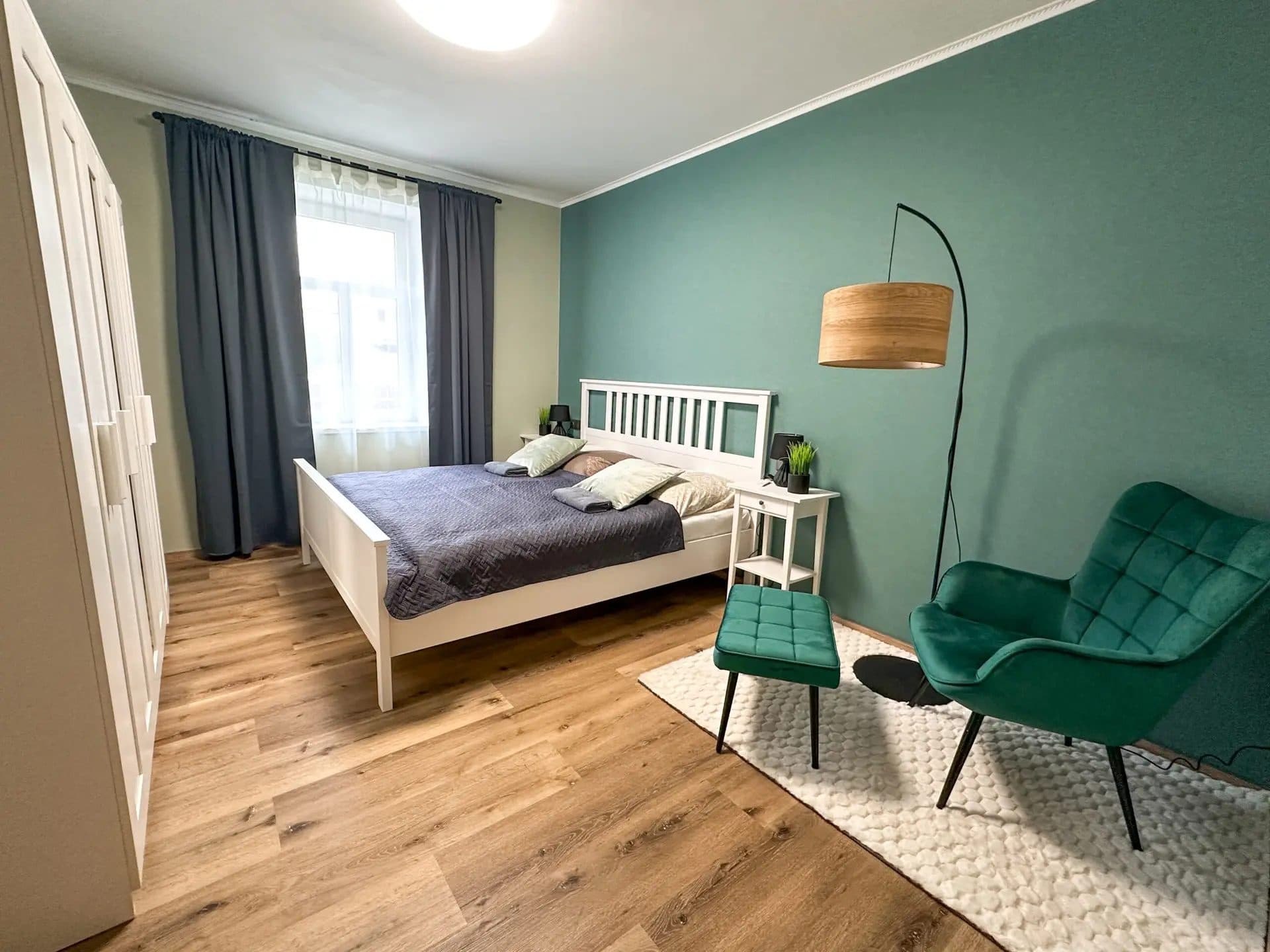 Apartmán Karolina – ložnice s manželskou postelí